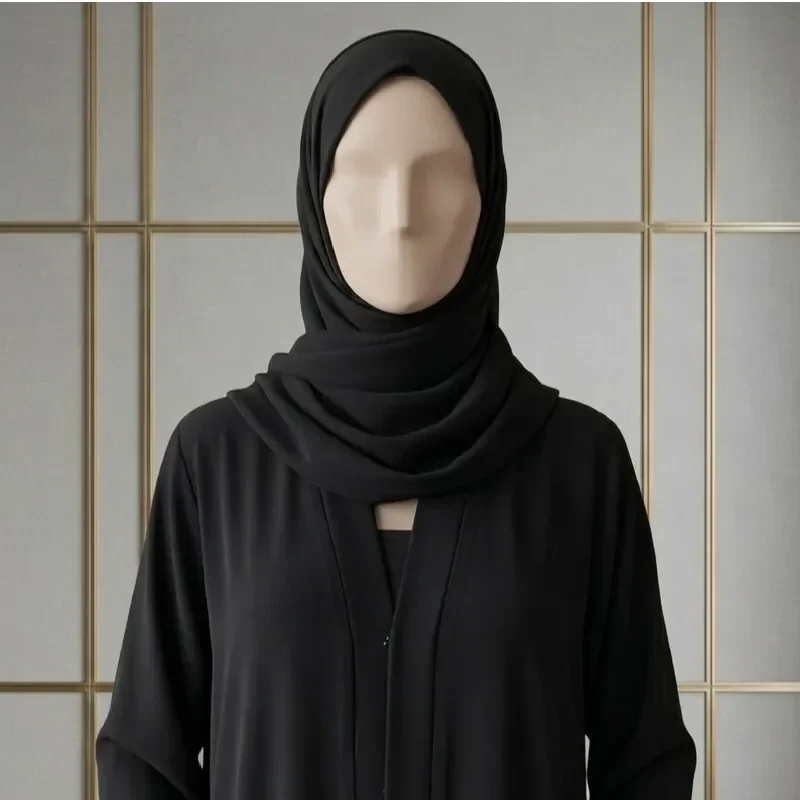 AZ 210-Casual Black Abaya - Image 2